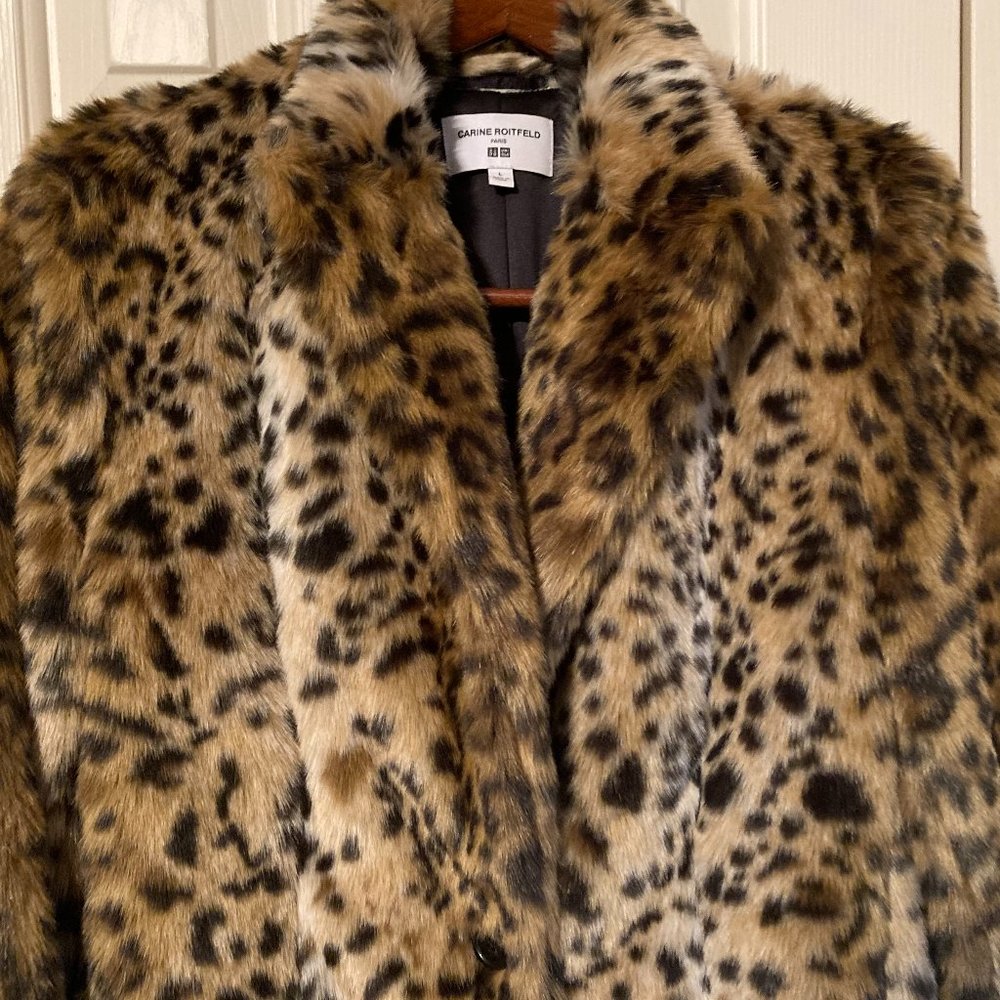 Carine Rotfield for Uniqlo Leopard-print Coat